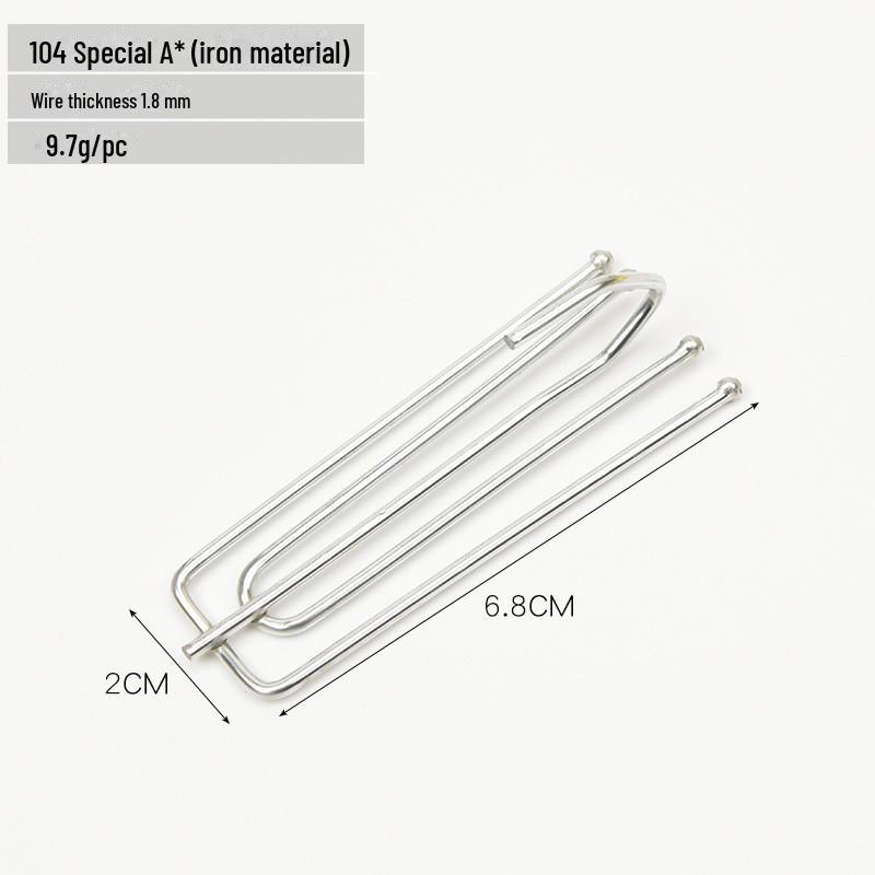 

Корейские плиссированные крючки S-образной формы с четырьмя зубцами