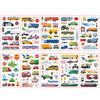 10Sheets/Set Kids Cute Cartoon Tattoo Stickers Transport Engineering Vehicle Cars Fake Temporary Tattoo Boys Gift