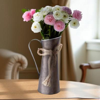 Metallkrug für Blumen Dekorativer Behälter Heim Garten Hochzeit