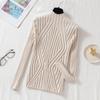 Autumn Knitted Sweater Women Pullover Long Sleeve Office Lady Jumper Sweater Slim Solid Sweaters Casual Tops New