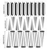 1Set Stainless Steel Cannoli Form Tubes Cream Roll Mold Diagonal Shaped Free Standing Cone Flower Mounted Mouth Cleaning Brush