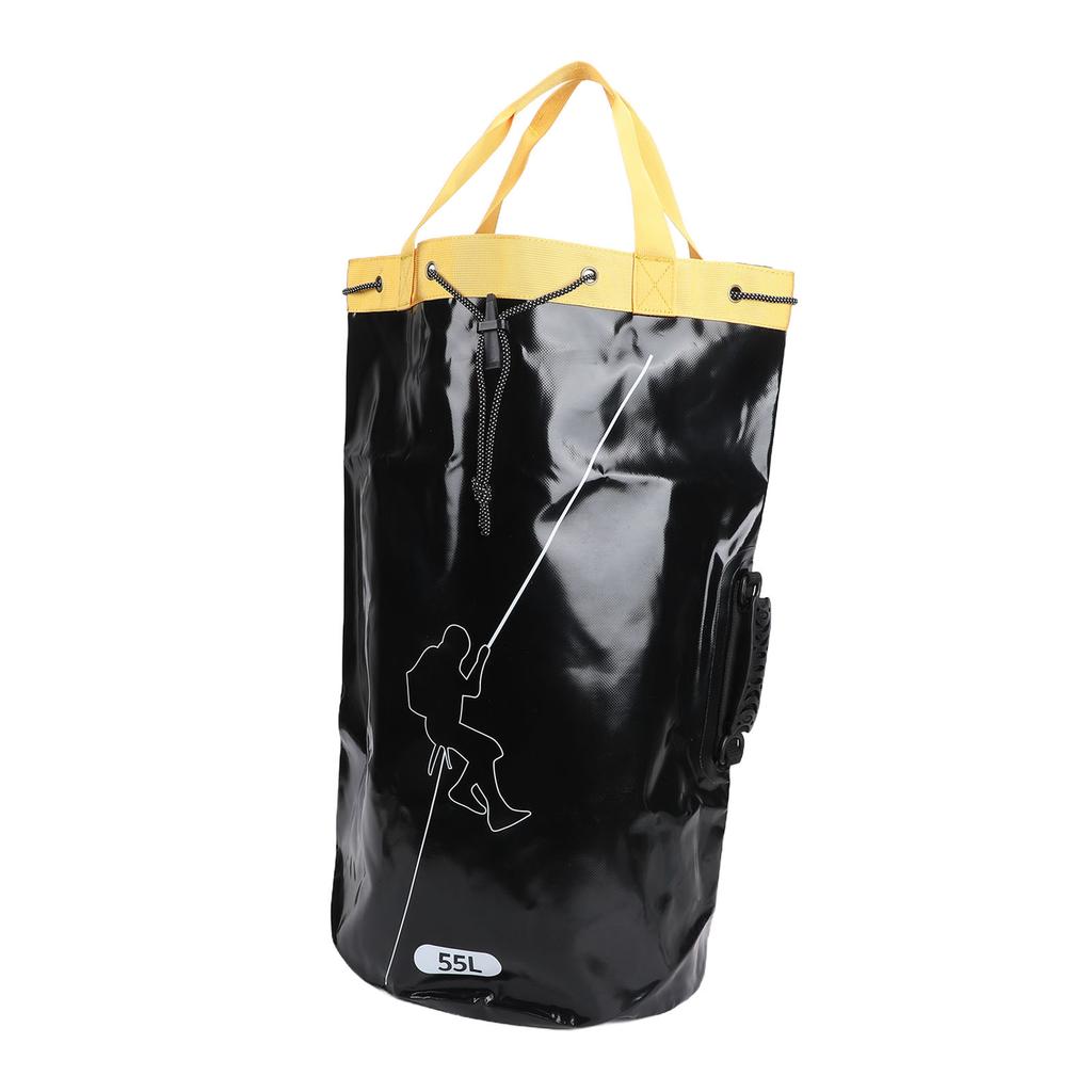Climbing Rope Storage Bag PVC Water Proof Climbing Rope Bucket Backpack with Drainage Holes for Caving Waterfall Outdoor Adventure