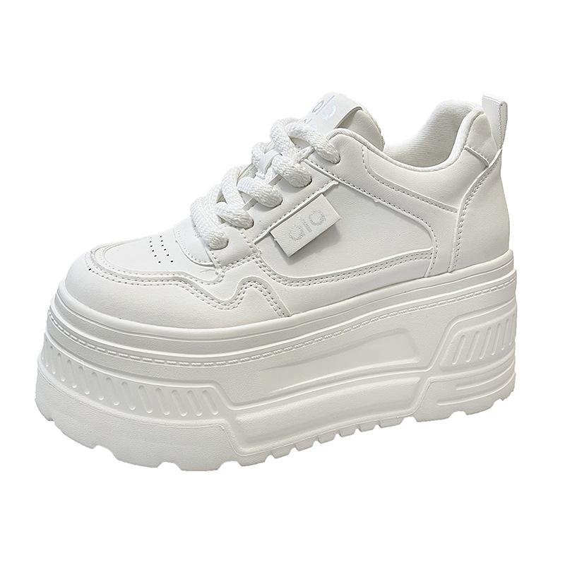 Fashion heightening white shoes season new thick baseplate shoes versatile and versatile casual sports shoes 35