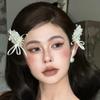 1 Pair White Bridal Hair Clip Pearl Beads Wedding Headdress Bride Hairpin  Wedding Accessories