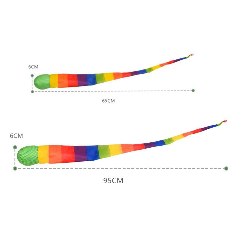 Rainbow Tail Ball Eco-Friendly Fabric Sandbag Meteor Ball Safe Catch Tail Soft Ball Kindergarten School Sensory Training Kid Toy