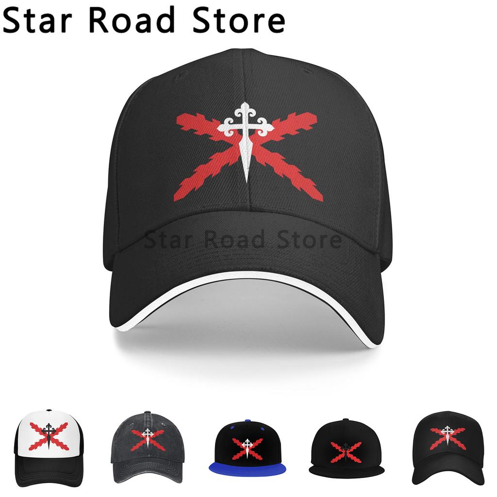 Spanish Empire Baseball Caps Spain Hats Imperio Travel Burgundy Hispanic Catholic Monarchy Cross Flags hat Unisex Unisex Trucker Cap