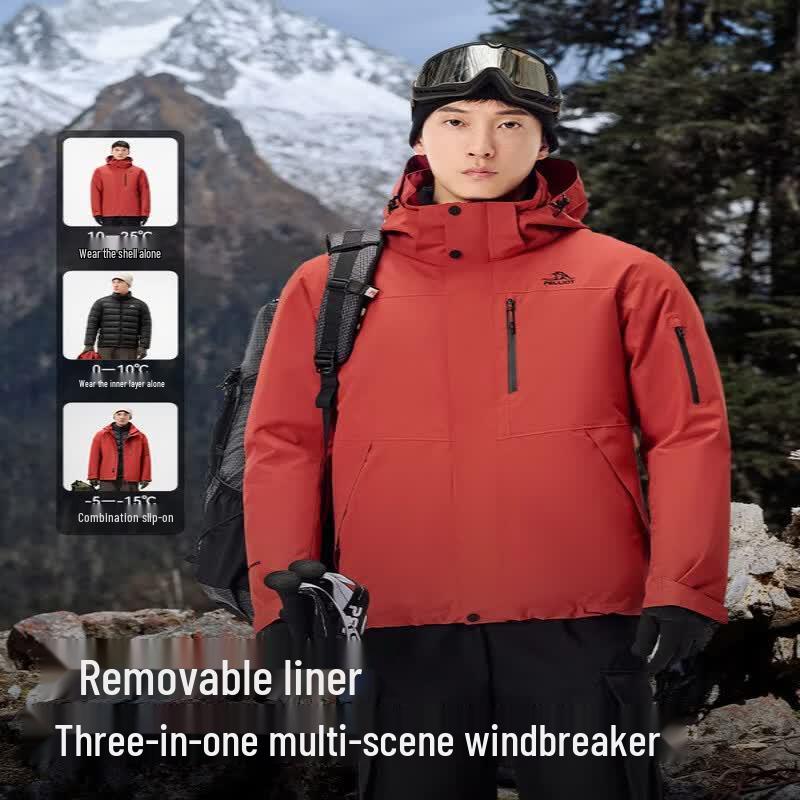 PELLIOT Men's Mountain Wilderness 2.0 3-in-1 Goose Down Jacket
