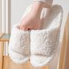 Ladies' Curly Open Plush Cotton Slippers, Men's and Women's Home European and American Indoor Plush Slippers