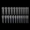 Forme Doppie Trasparenti per Sistema Unghie Acriliche Stampo per Unghie in Gel UV Unghie Finte Full Cover con Scala 12 Misure Strumento Manicure Pedicure