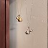 Elegent Double Water Droplet Necklace Long Chain Pendants Necklace for Women  Sweater Chain