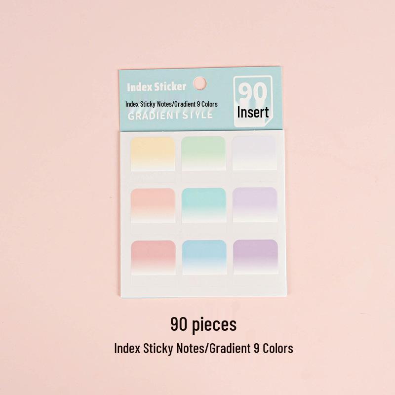 Gradient Cartoon Writable Transparent Sticky Notes & Index Tab Labels