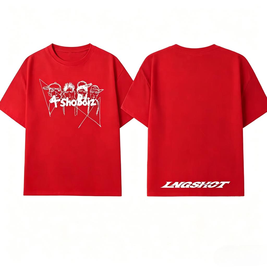 LNGSHOT Fashion Jay Park Same High Quality Tshirt Hip Hop Trend Tops Unisexs Clothing and Womens Clothing Summer T Shirt