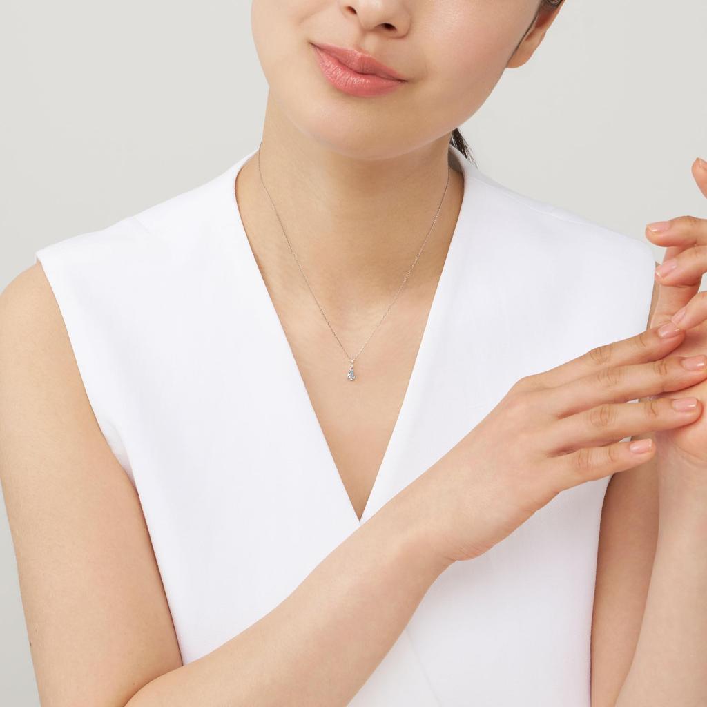Platinum Aquamarine Necklace APVN209840AQ [Official] [Vendome Aoyama] [Platinum Woman]
