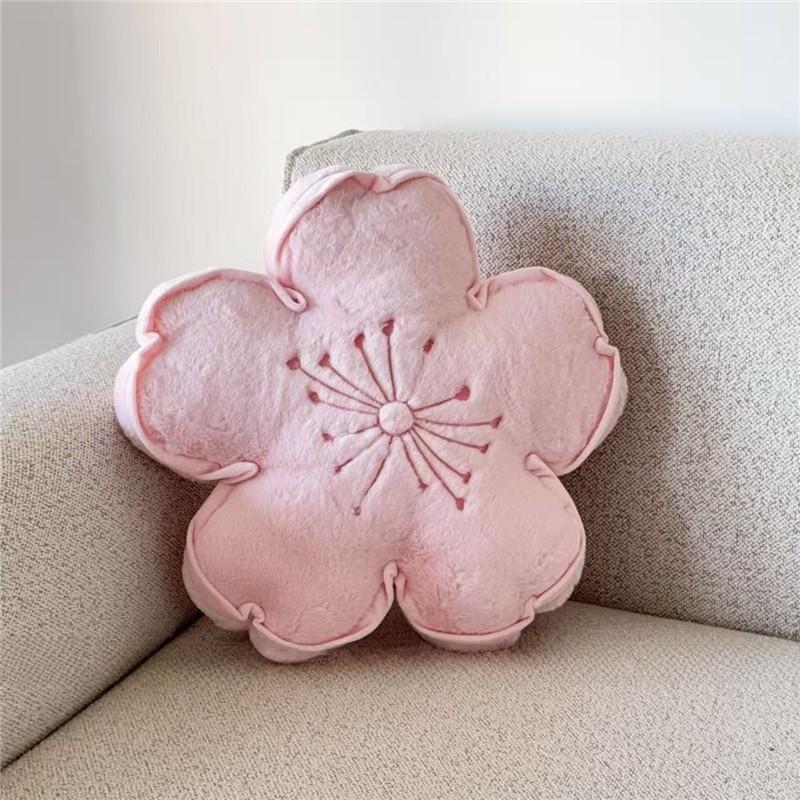 Blumiges Sakura Dekor Kissen mit Polyesterbezug für Wohnzimmer Couch und Nachttisch