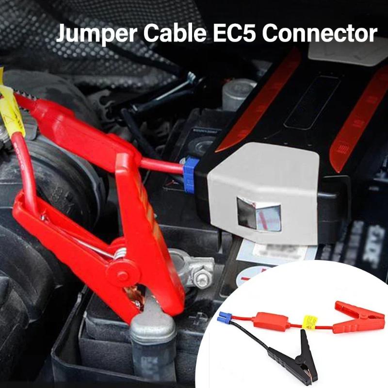 Car emergency start power clip, anti reverse charging and sparking silicone connection wire, outdoor battery grounding wire