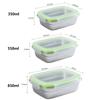 D5 Food Storage Container 1Piece Food Grade 304 Stainless Steel Lunch Box Leak Proof Silicone Lid Dishwasher Safe Kids Bento Box