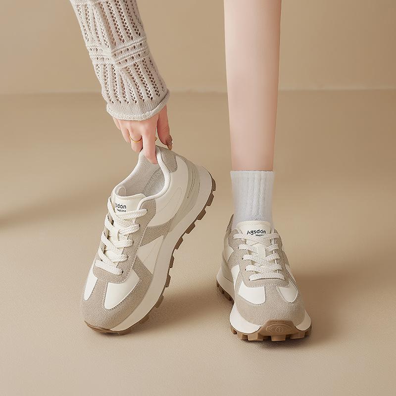 Augustine Forrest Gump Shoes Women's 2025 New Autumn Casual Thick-soled Shoes Small German Training Shoes Sports Little White Shoes Tide