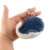 Plush Key Chain Whale Car Keychain Furry Wool Whale Keyring Furry Dolphin Keychain  Backpack Bag