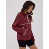 Fashionable Women's Hooded Sweatshirt Casual Pocket Top Loose Pullover