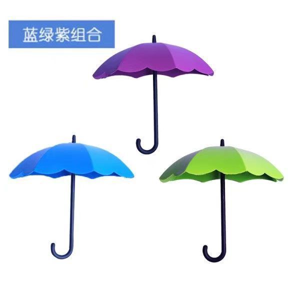 3 Stück Bunter Regenschirmständer Wandhalter Schlüsselorganisator für Schlüssel, Schmuck und andere kleine Gegenstände zur Heim- und Bürodekoration