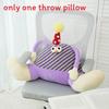 Cartoon Monster Plush Cushion With Soft Sherpa Cover For Lounge And Bed Decor