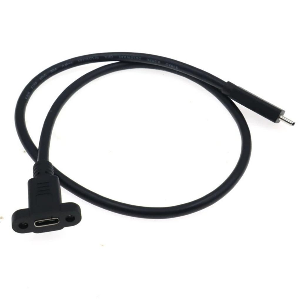 30-100cm Length Panel Mount USB C Extension Cable Male To Female Connector Adapter Line for Computers and Printers
