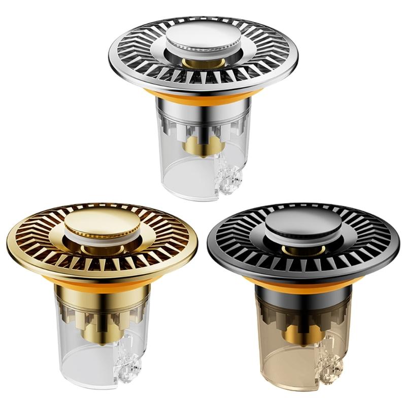 Bathtub Plugs Anticlogging Drain Filter Wash Basins Sink Drain Stopper Push-type Bounce Cores Drain Hair Catcher