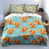 Cartoon Corgi Dog Bedding Set Bedding Duvet Cover Set Duvet Cover Pillowcases  (1 * Duvet Cover 2 * Pillowcases, without duvet insert)