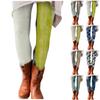 Pantaloni da donna stampati elastici in morbido cotone leggings casual pigiama da casa