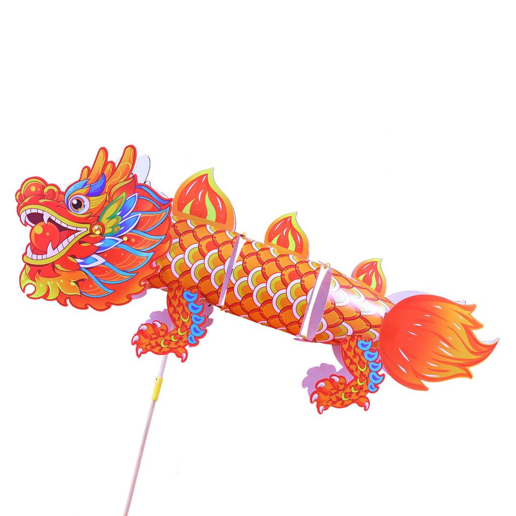 Year of the Horse DIY Handheld Dragon Lantern - Spring Festival Children's Handmade Toy