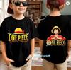Boys Girls T Shirt Summer Kids Anime TShirt Zoro Nami Chopper Cute Clothes Cartoon Tees Birthday Gifts Tops