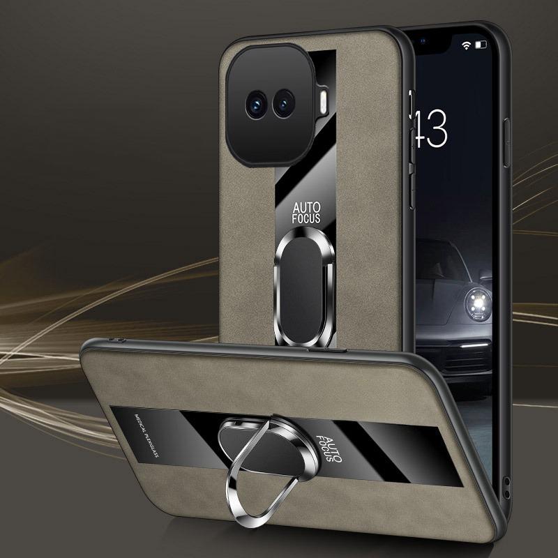 For Vivo iqoo 15R case Combines Suede Leather + Hybrid Hard Soft Shell Anti-Scratch Multi-Angle Stand Case for VIVO IQOO 15R Phone casing