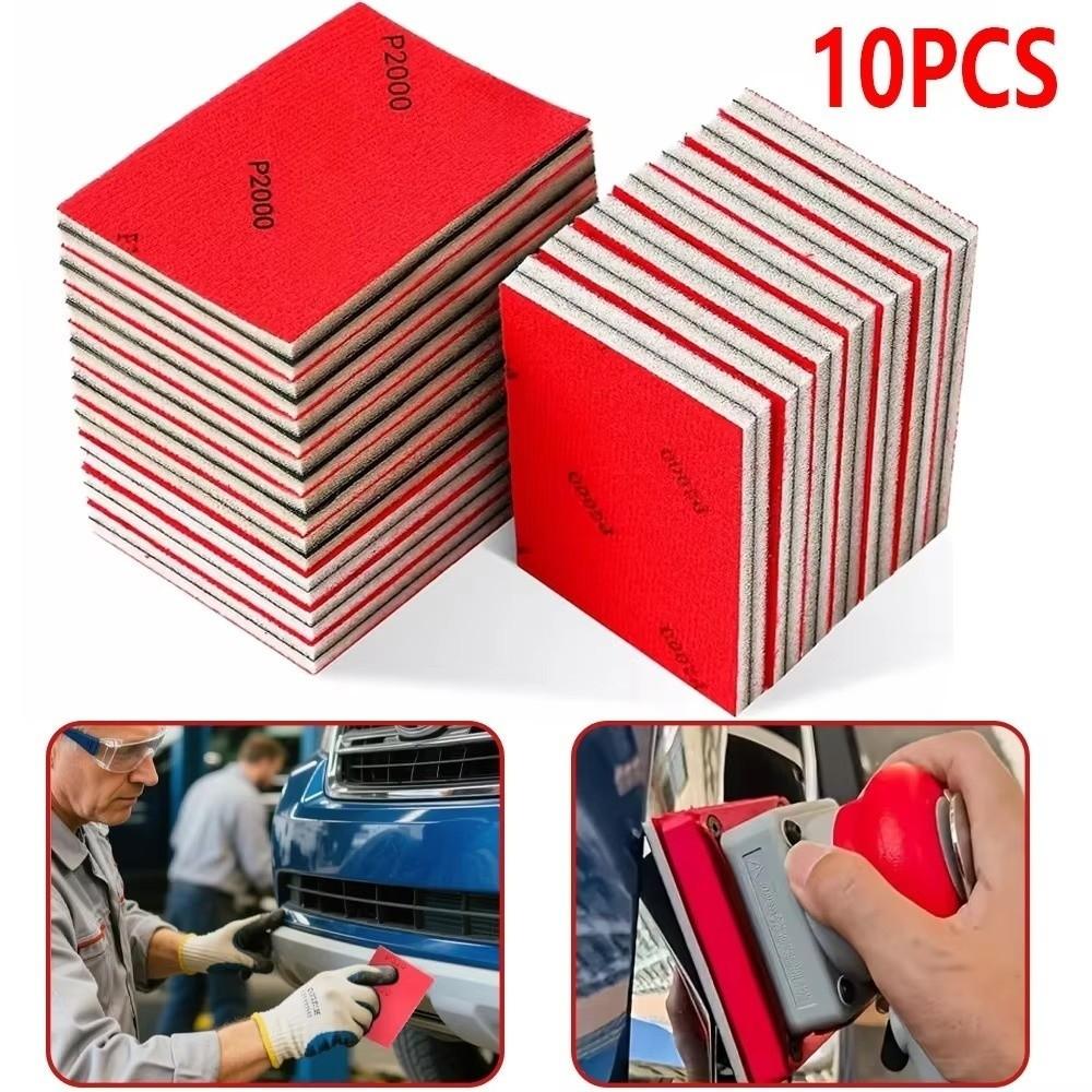 Multi-Purpose Wet Dry Sanding Sponge 75x100mm Grinding Sponge Pad For Wood Furniture