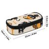 School Pencil Case Spacious Storage Smooth Zipper 300D Polyester with Main Compartment Mesh Pocket and Pen Slots for Students