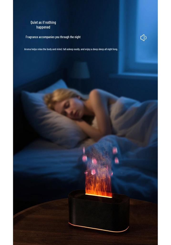 Creative Seven-Color Flame Aroma Diffuser & Humidifier
