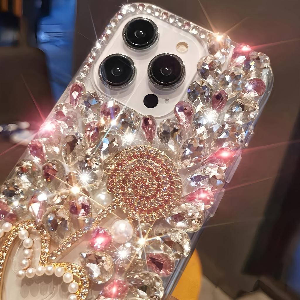 Luxury Crystal Phone Case For OPPO Realme 14 Pro Plus 14X 14T 13 12 Lite 4G 5G 3D Diamond Lollipop Bling Cover Girl's Gift
