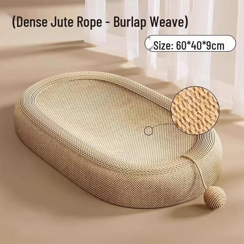Durable Sisal Cat Scratching Board and Bed - Debris-Free, Scratch-Resistant, Large Claw Sharpener
