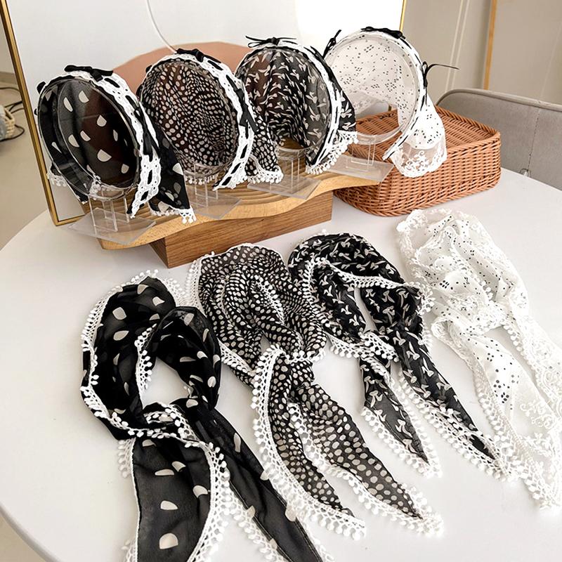 

Женский головной убор кружевной платок треугольный шарф цветочный принт солнцезащитная повязка для волос кисточки