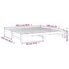 823400 vidaXL Lit coulissant Blanc 2x(100x200) cm Bois de pin massif