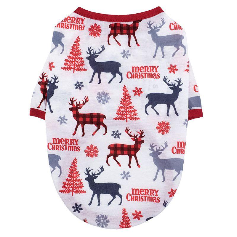 Cozy And Soft Christmas Pet Apparel T-shirt For Dogs And Cats With Delightful Holiday Design