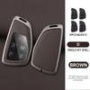 Zinc Alloy Genuine Leather Auto Key Fob Case Cover Fit For Chevrolet Tahoe Suburban Fit For Gmc Yukon Fit For Buick Envision S Plus Avenir -
