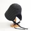 Ribbon Women Striped Fisherman Hat Solid Color Sunshade Hat Casual Sunscreen Visor Cap  Ladies