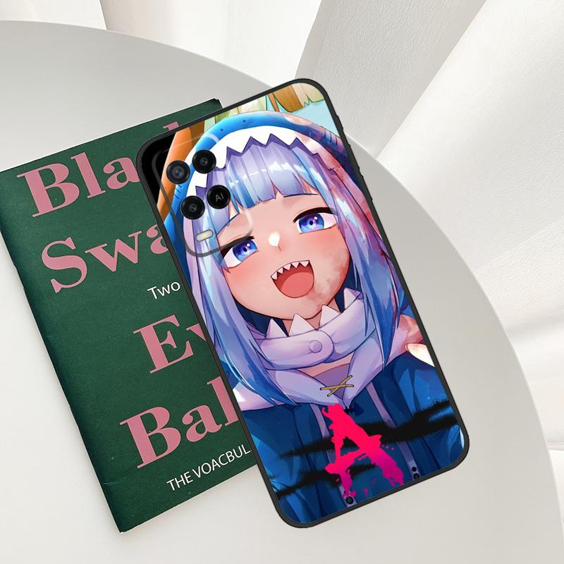 Gawr Gura Hololive Anime Case For Oppo A58 A78 A98 A15 A16 A17 A52 A72 A76 A96 A54 A74 A94 A57 A77 A54S A57S Cover