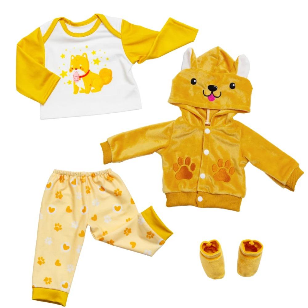 Fashion Cartoon Suit Wear For 17Inch 43cm Reborn Baby Doll, 18inch 45cm American Girl Doll Clothes and Accessories