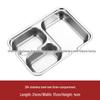 Anmu 304 Stainless Steel Compartmented Lunch Tray with Lid