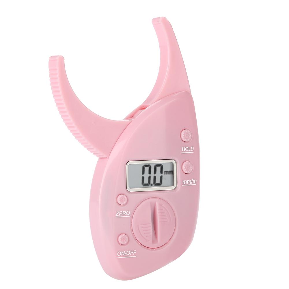 Pink Body Fat Monitors Portable Digital Skinfold Measurement Tester Measuring Caliper