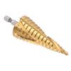 1pc High Speed Steel Titanium Coated Step Drill Bit Spiral Flute Hex Shank Power Tools 432mm