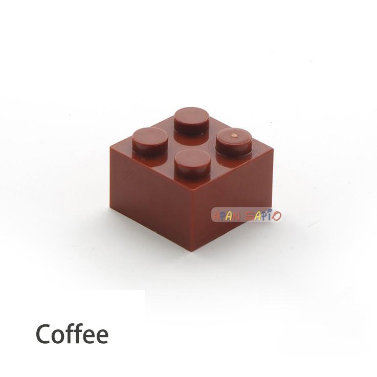60pcs DIY Building Blocks Thick Figures Bricks 2x2 Dots Educational Creative Size Compatible With 3003 Plastic Toys for Children