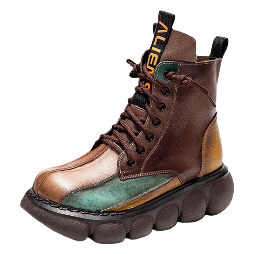 Women's Boots Retro Casual Thermal Laceup Shoes Fashion Breathable Thicksoled women's boots Boots for Women Boots Fashion