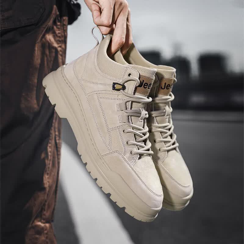 Jeep Men's Low-Top Casual Pigskin Outdoor Shoes